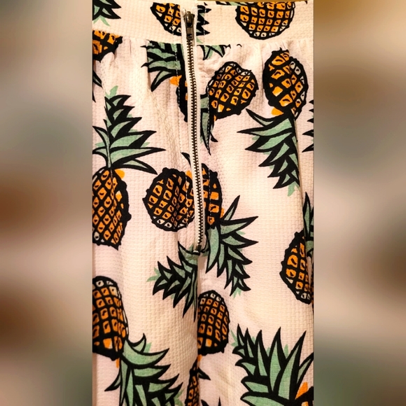 Whimsical pineapple skirt, lined, by Piece Goods, size medium and back zipper - Picture 4 of 5